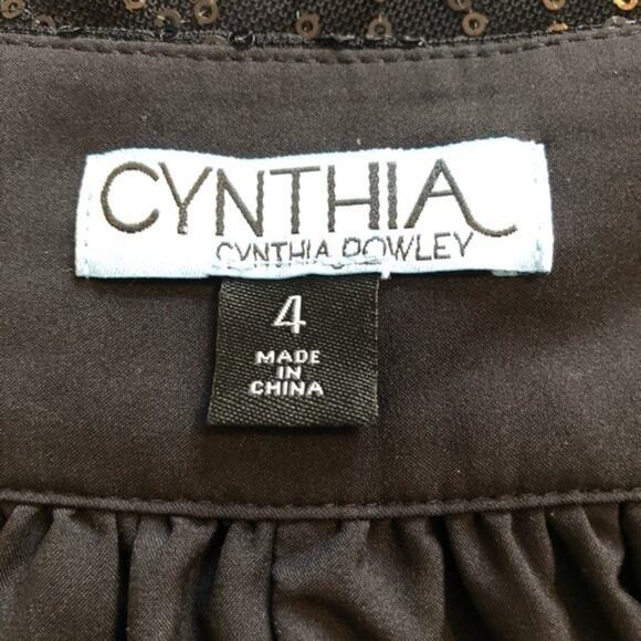 Cynthia Rowley Sequin Skirt Black Size 4 EUC - Picture 3 of 6